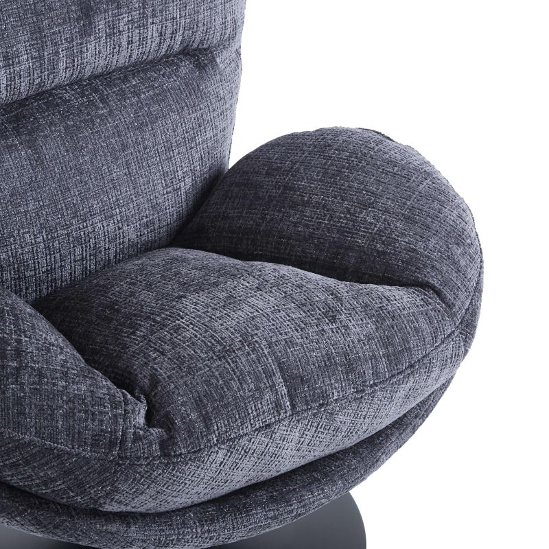 Fauteuil rotatif CERES 1 place tissu bleu