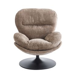 Fauteuil rotatif CERES 1 place tissu gris