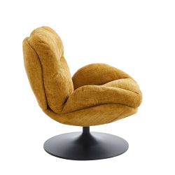 Fauteuil rotatif CERES 1 place tissu jaune moutarde