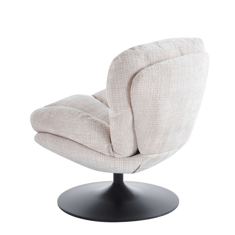 Fauteuil rotatif CERES 1 place tissu taupe