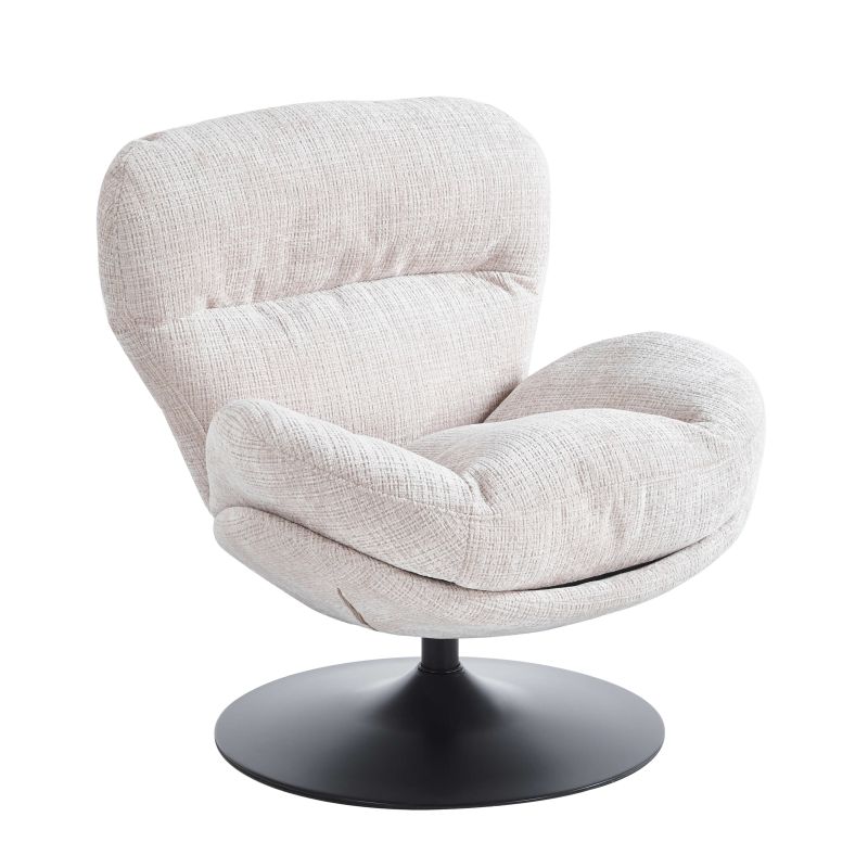 Fauteuil rotatif CERES 1 place tissu taupe