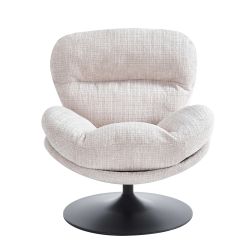 Fauteuil rotatif CERES 1 place tissu taupe