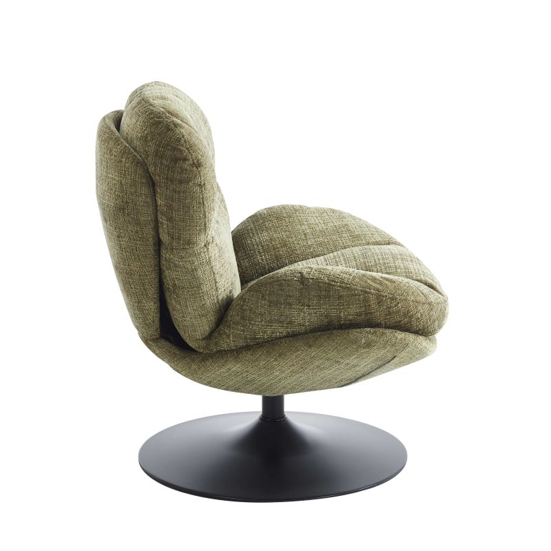 Fauteuil rotatif CERES 1 place tissu vert