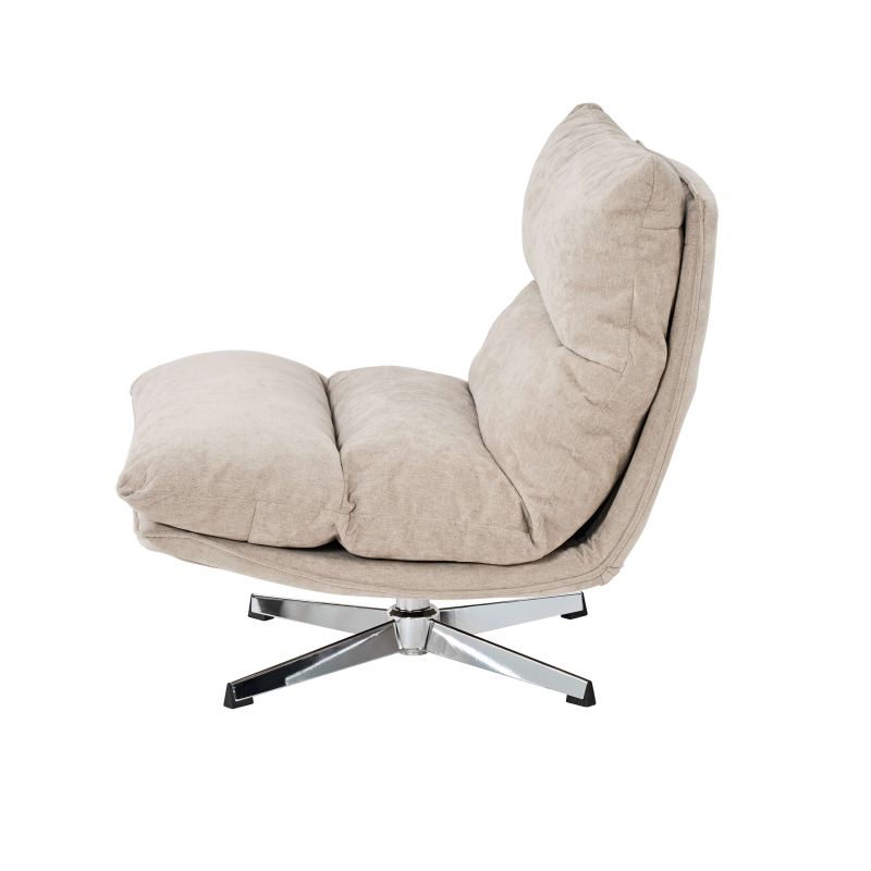 Fauteuil rotatif HYGEA 1 place tissu taupe