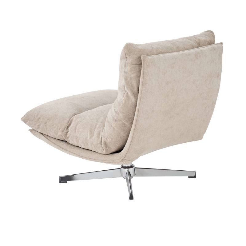 Fauteuil rotatif HYGEA 1 place tissu taupe