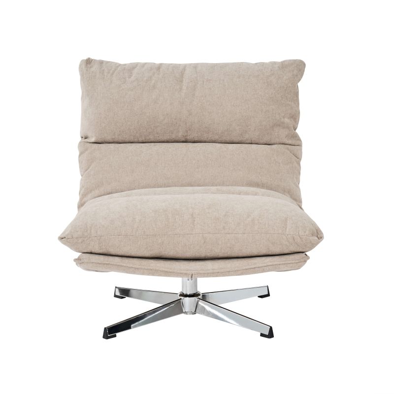 Fauteuil rotatif HYGEA 1 place tissu taupe