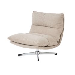 Fauteuil rotatif HYGEA 1 place tissu taupe