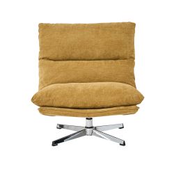 Fauteuil rotatif HYGEA 1 place tissu jaune moutarde