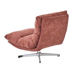 Fauteuil rotatif HYGEA 1 place tissu terracotta