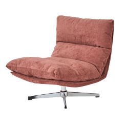 Fauteuil rotatif HYGEA 1 place tissu terracotta