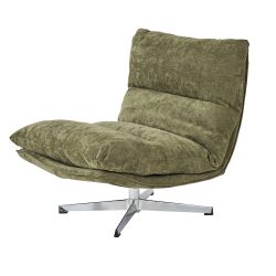 Fauteuil rotatif HYGEA 1 place tissu vert