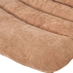 Fauteuil rotatif THEMIS 1 place + repose-pieds tissu terracotta