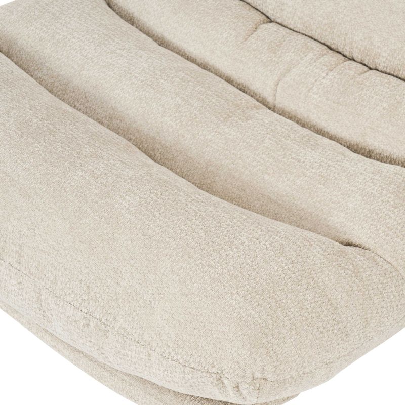 Fauteuil rotatif THEMIS 1 place + repose-pieds tissu blanc