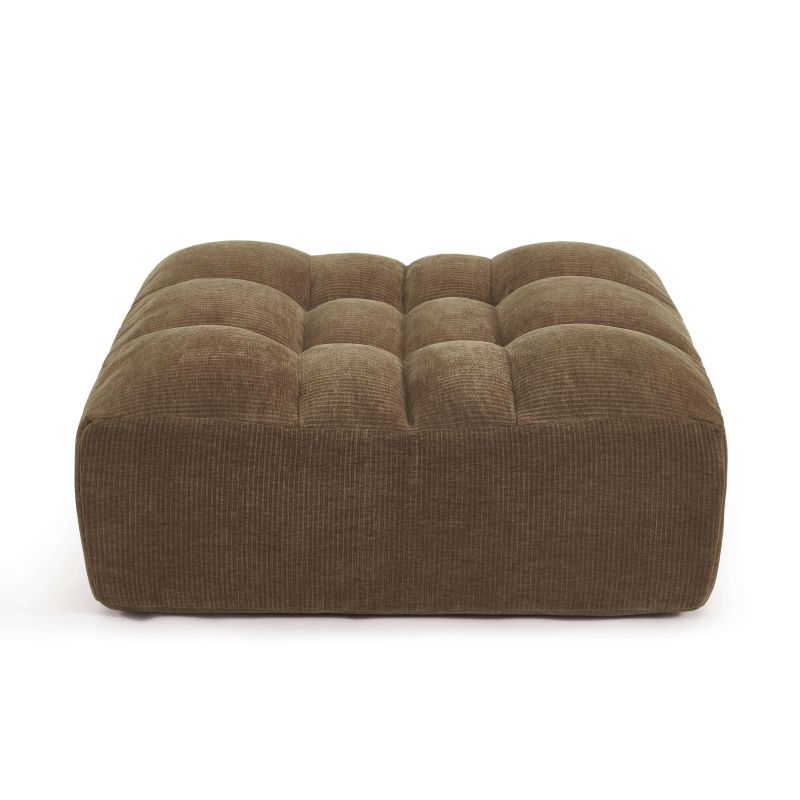 Pouf JANIS modulable 1 place velours marron