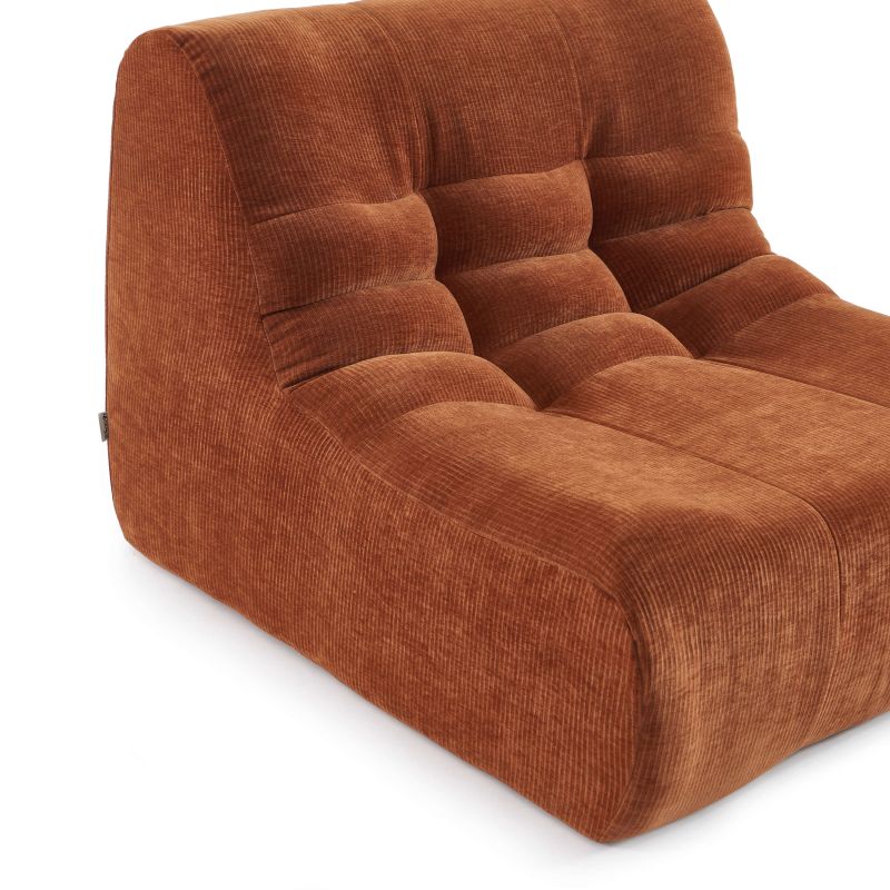Chauffeuse JANIS modulable 1 place velours terracotta