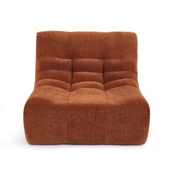 Chauffeuse JANIS modulable 1 place velours terracotta
