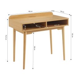 Bureau enfant NILA effet chêne 90cm