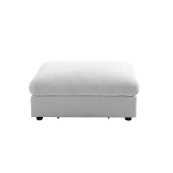 Canapé d'angle modulable MIZAR 4 places tissu gris