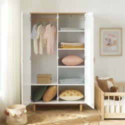 Armoire enfant AURA blanc 2 portes