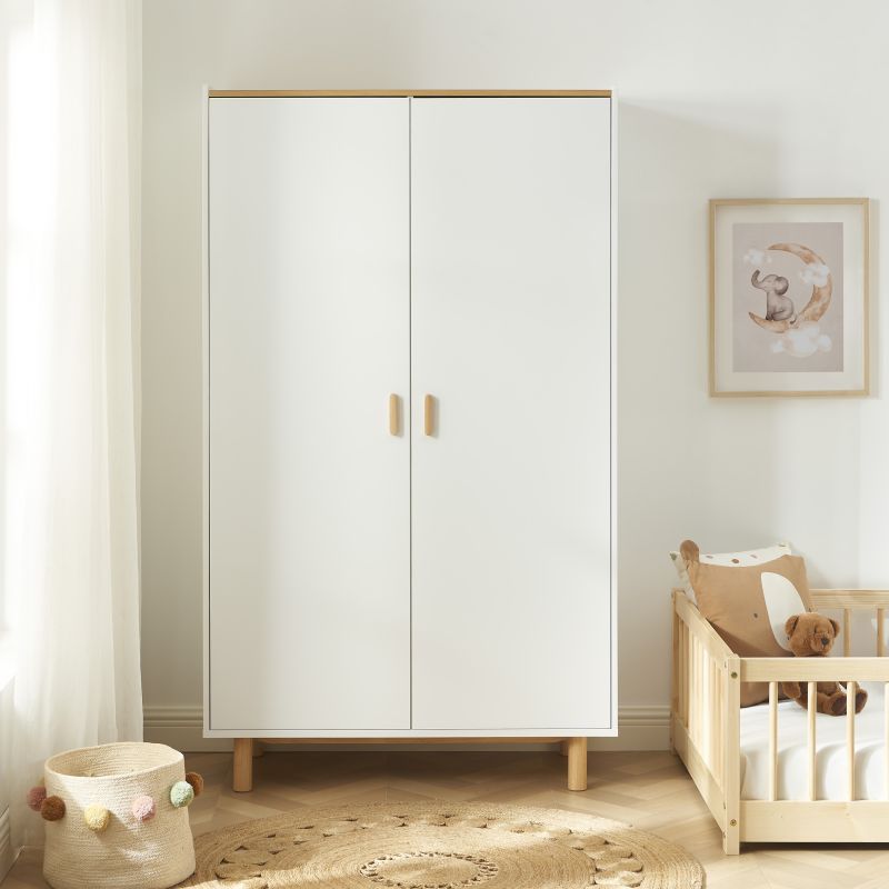 Armoire enfant AURA blanc 2 portes
