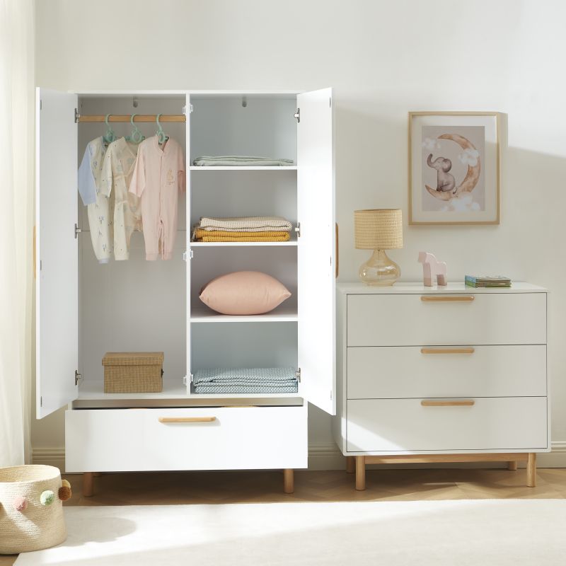 Armoire enfant ROME blanc 2 portes