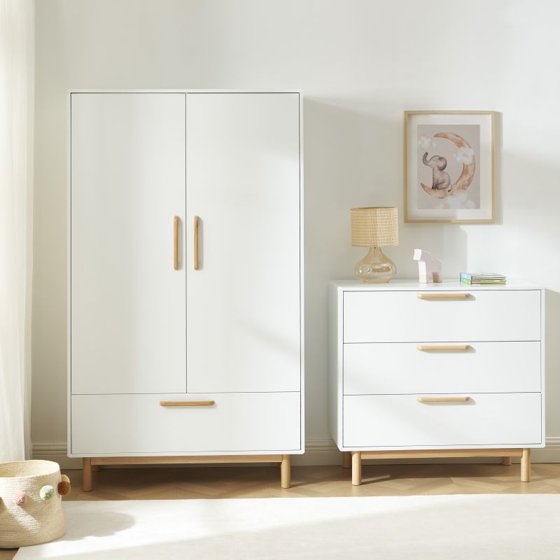 Armoire enfant ROME blanc 2 portes