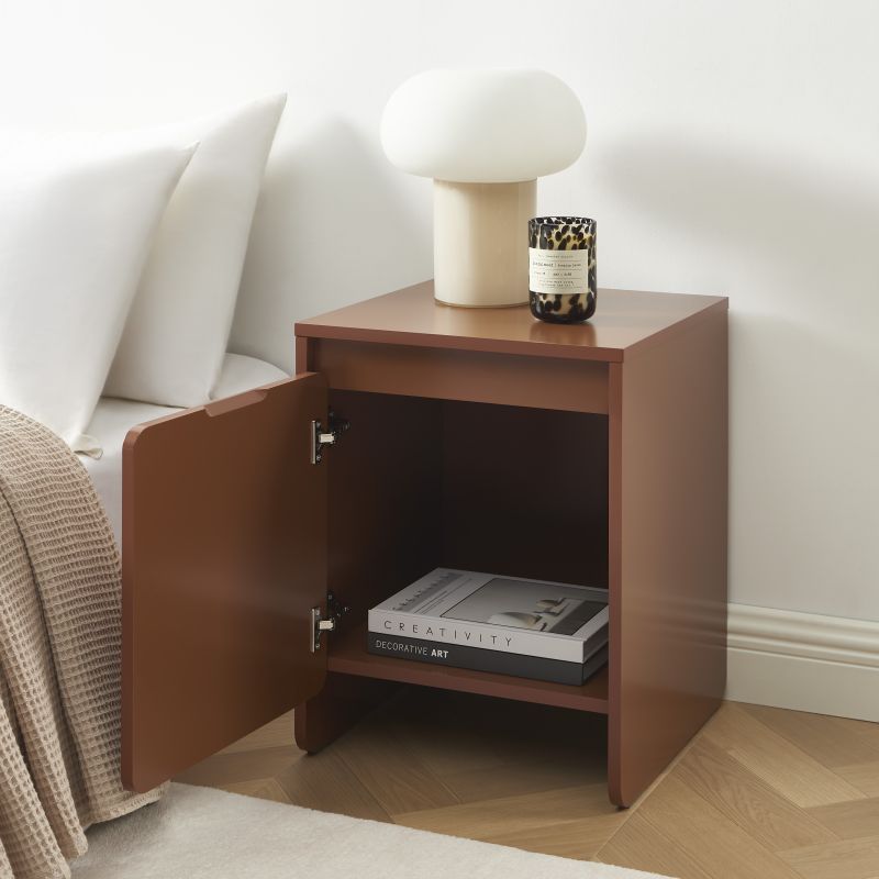 Table de chevet AKKA marron chocolat