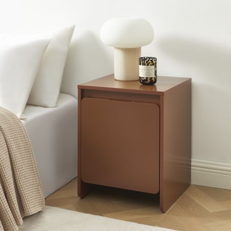 Table de chevet AKKA marron chocolat