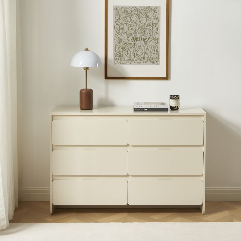 Commode AKKA 6 tiroirs beige 120 cm