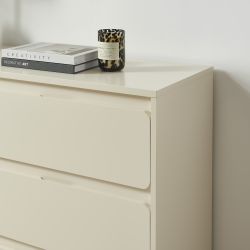 Commode AKKA 6 tiroirs beige 120 cm