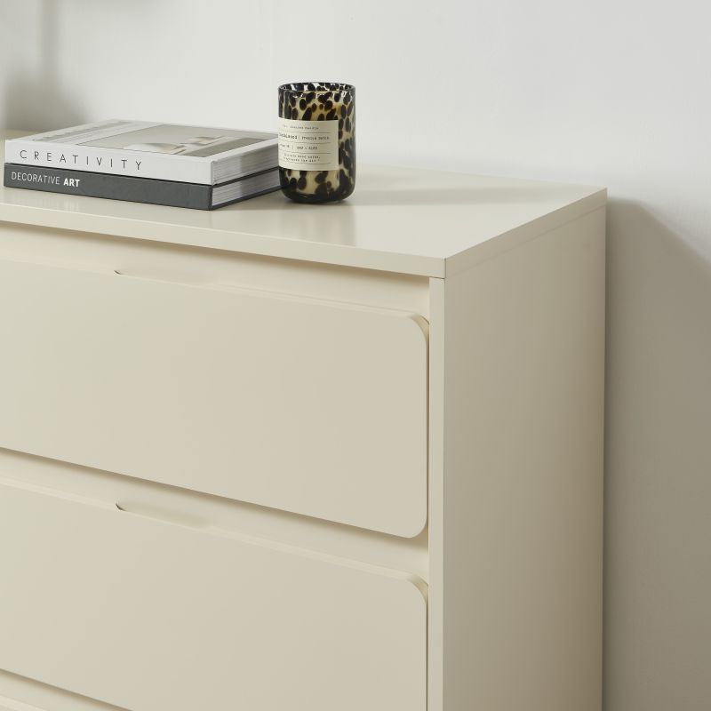 Commode AKKA 6 tiroirs beige 120 cm