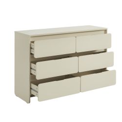 Commode AKKA 6 tiroirs beige 120 cm
