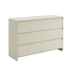 Commode AKKA 6 tiroirs beige 120 cm