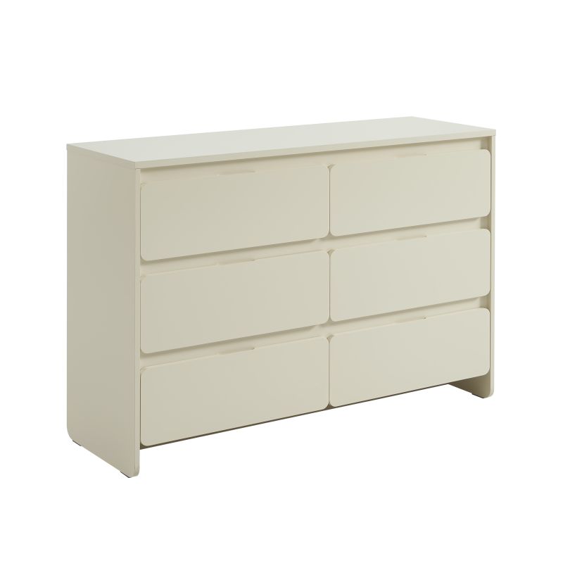 Commode AKKA 6 tiroirs beige 120 cm