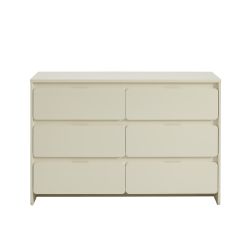 Commode AKKA 6 tiroirs beige 120 cm