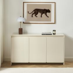 Buffet AKKA 3 portes beige 140 cm