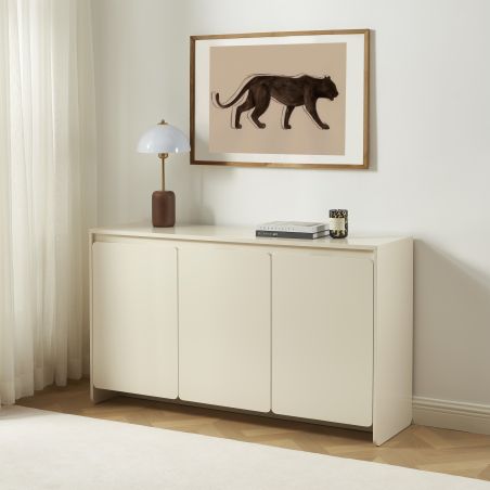 Buffet AKKA 3 portes beige 140 cm