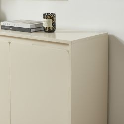Buffet AKKA 3 portes beige 140 cm