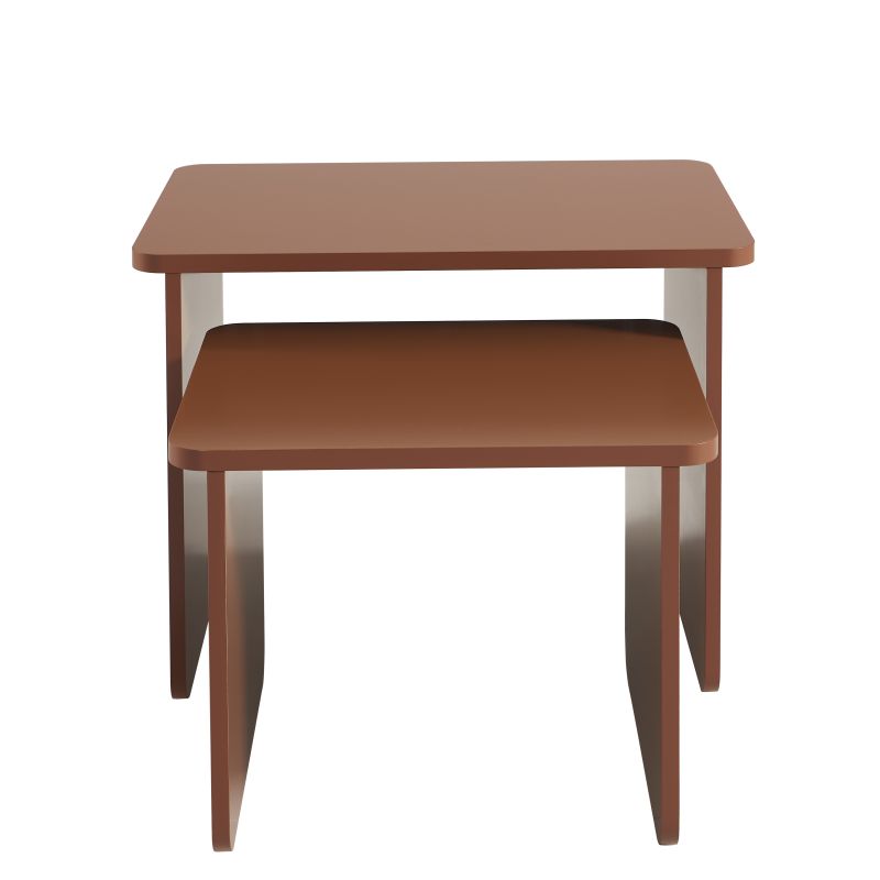 Tables basses gigognes AKKA marron chocolat