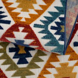 Tapis extérieur TIKI motif aztèque coloré 200x290 cm