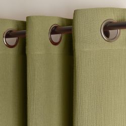 Rideau VISTA gaze de coton vert olive 130x240cm