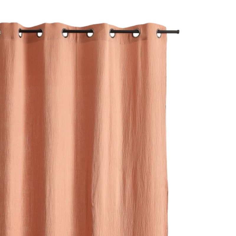 Rideau VISTA gaze de coton terracotta 130x240cm