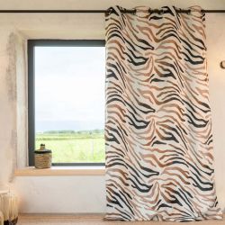 Rideau GORO effet savane ocre 140x260cm