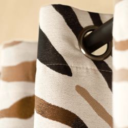 Rideau GORO effet savane ocre 140x260cm