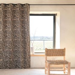 Rideau OSHA effet animal noir 140x260cm