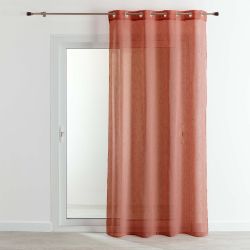 Voilage CIGAL polyester rose thé 140x240cm