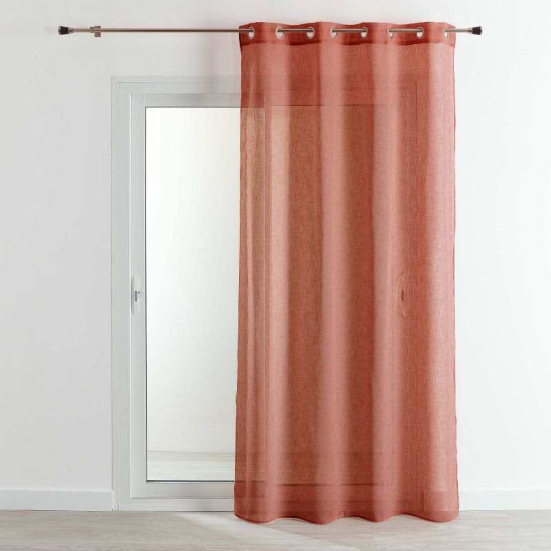 Voilage CIGAL polyester rose thé 140x240cm