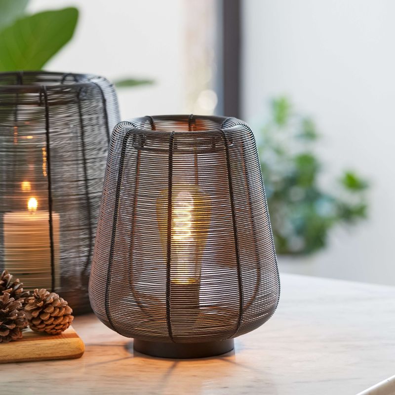 Lampe de table JEFE noir mat Ø22x26 cm