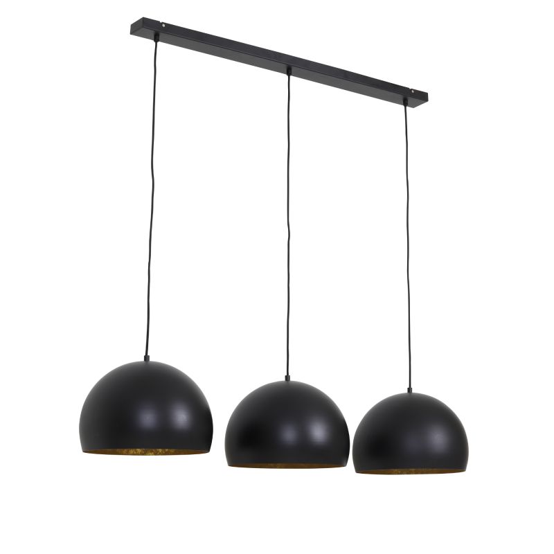Suspension 3 lumières LAJI noir mat Ø33x25x120 cm