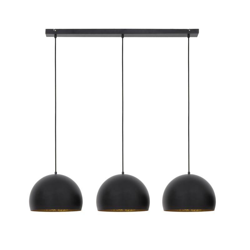 Suspension 3 lumières LAJI noir mat Ø33x25x120 cm